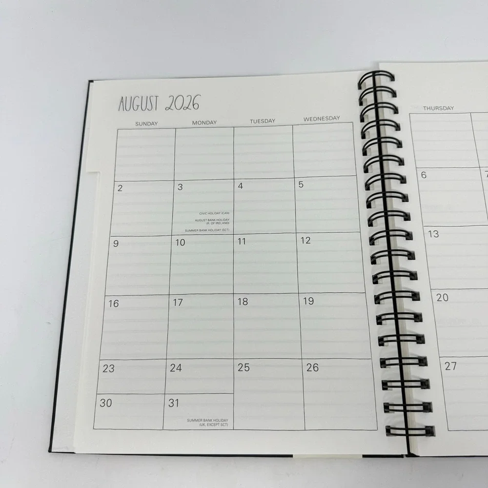 Rae Dunn 2027 17 Month Planner Black Gold Bee Hardcover Spiral Agenda Planner